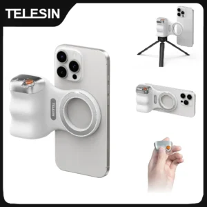 TELESIN Magnetic Phone Grip & Remote – Perfect for iPhone, Huawei, and Samsung Shooting 1