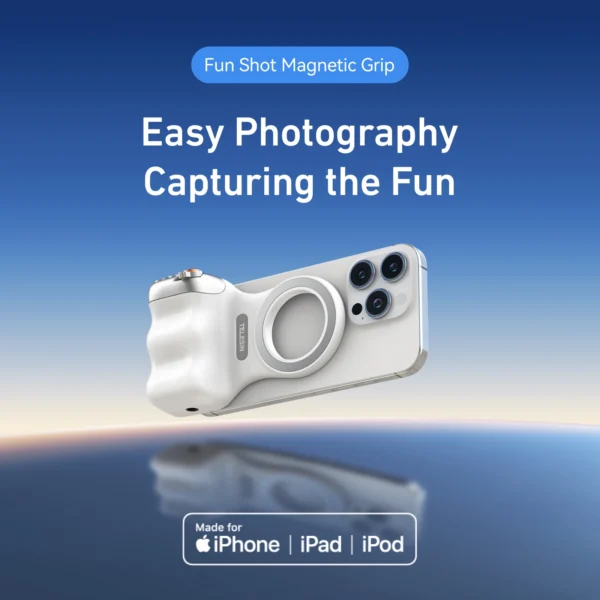 TELESIN Magnetic Phone Grip & Remote – Perfect for iPhone, Huawei, and Samsung Shooting 2